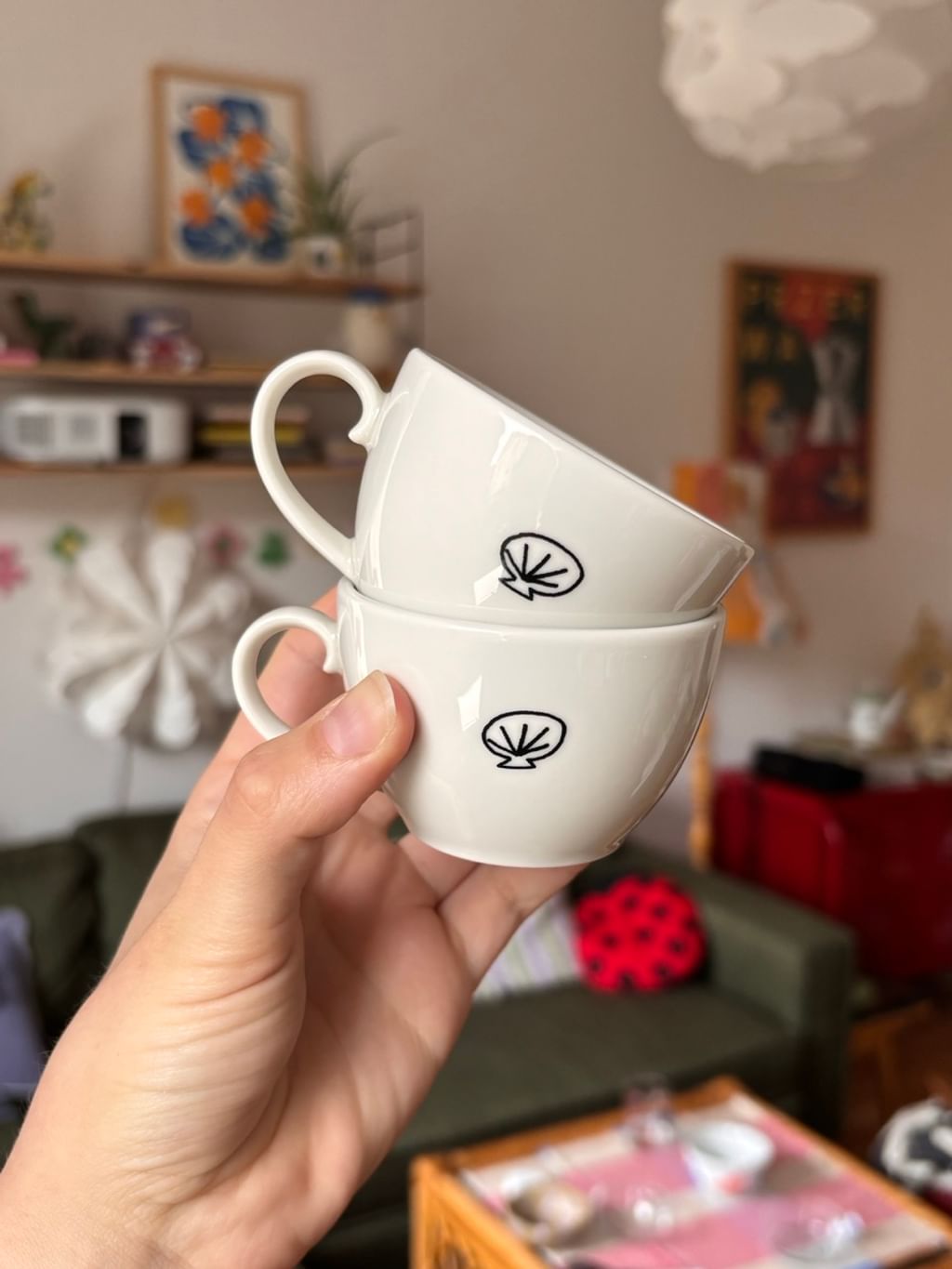 Komplecik 2 filiżanki statek i rybka