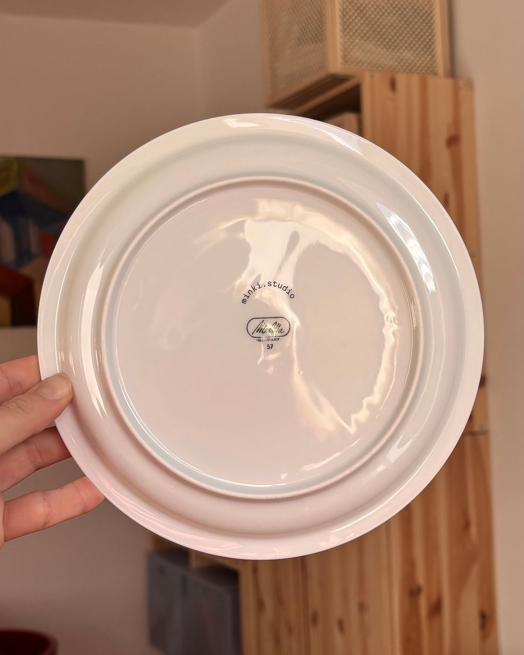 Talerz z grzybowym domkiem – brązowy