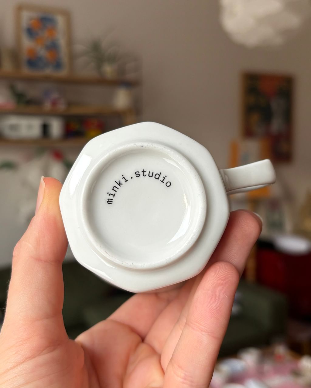 Zestaw 2 filiżanki z foczką i muszelkami