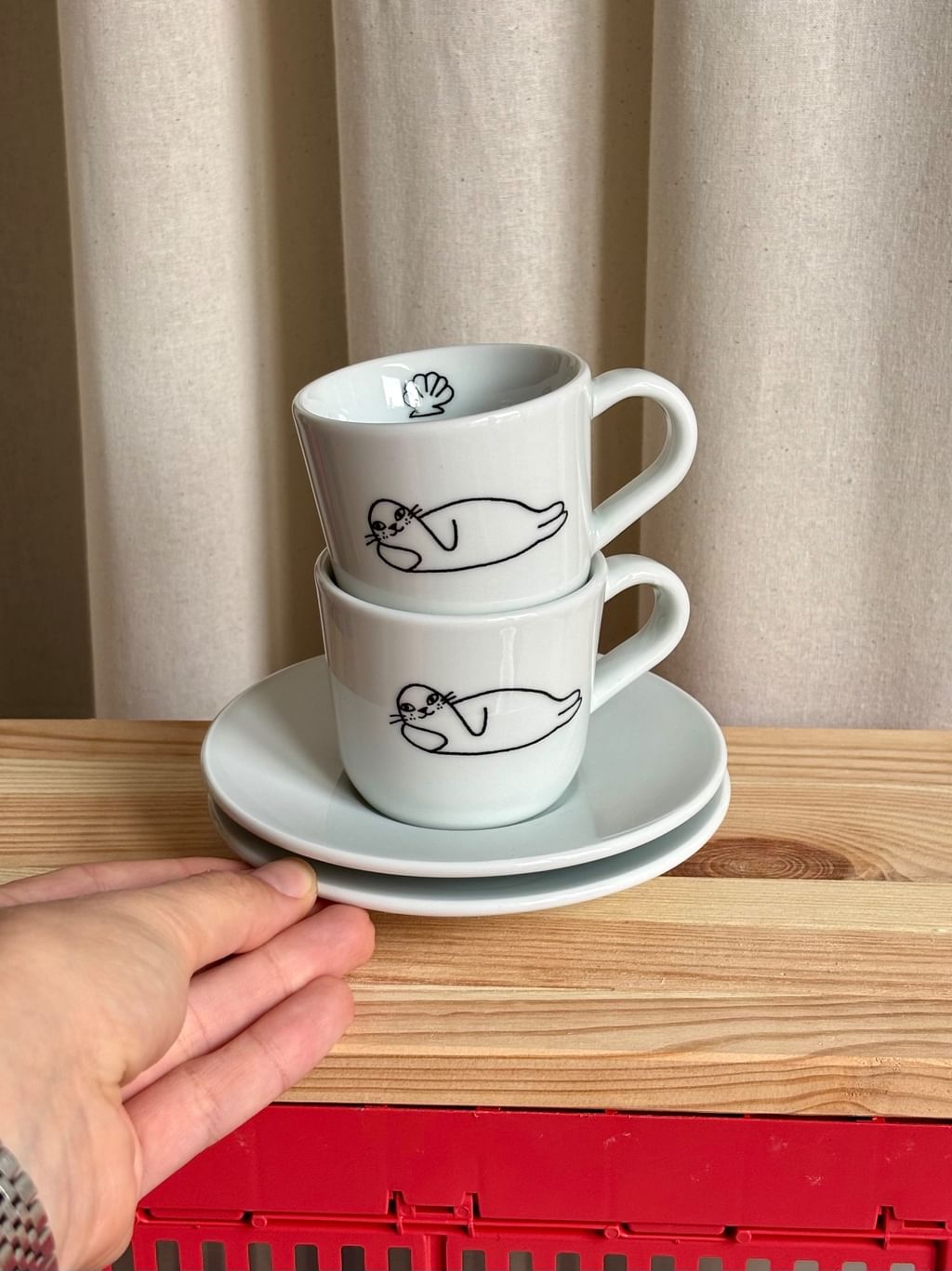 Filiżanka do espresso z foczką