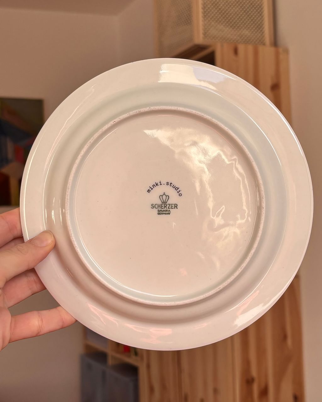 Talerz z grzybowym domkiem – zielony