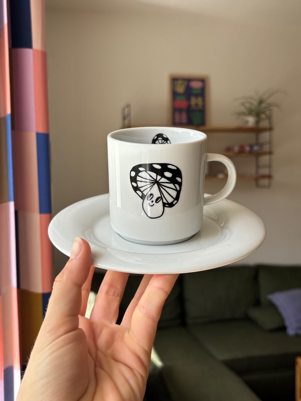 Kubeczek z grzybkami + spodek