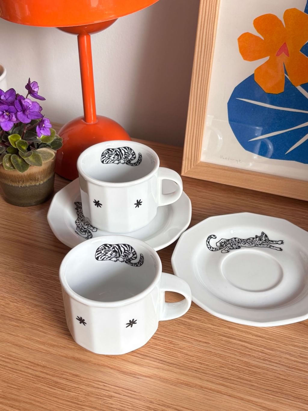 Filiżanka z tygrysem + spodek