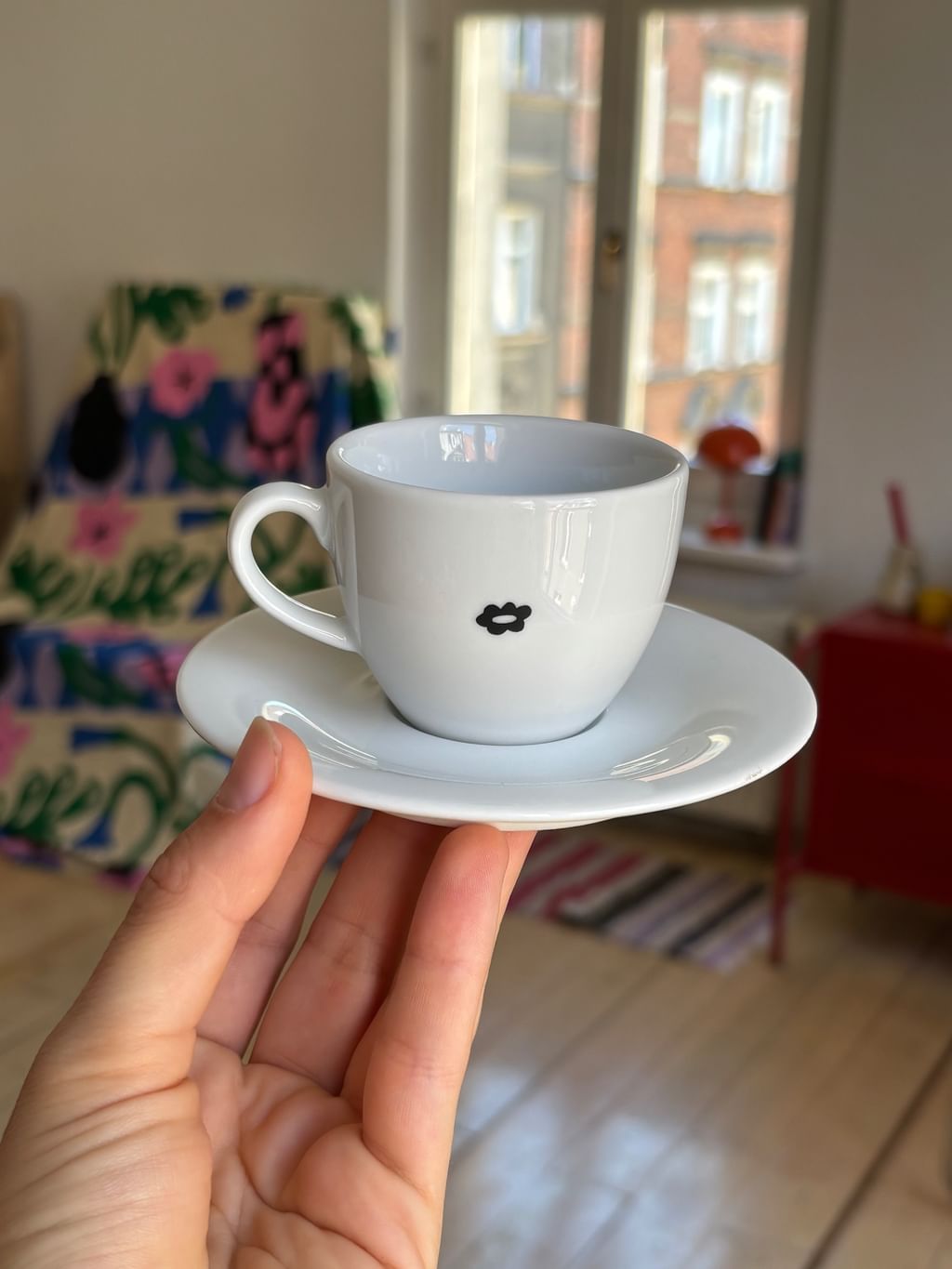 Filiżanka do espresso z tygrysem + spodek