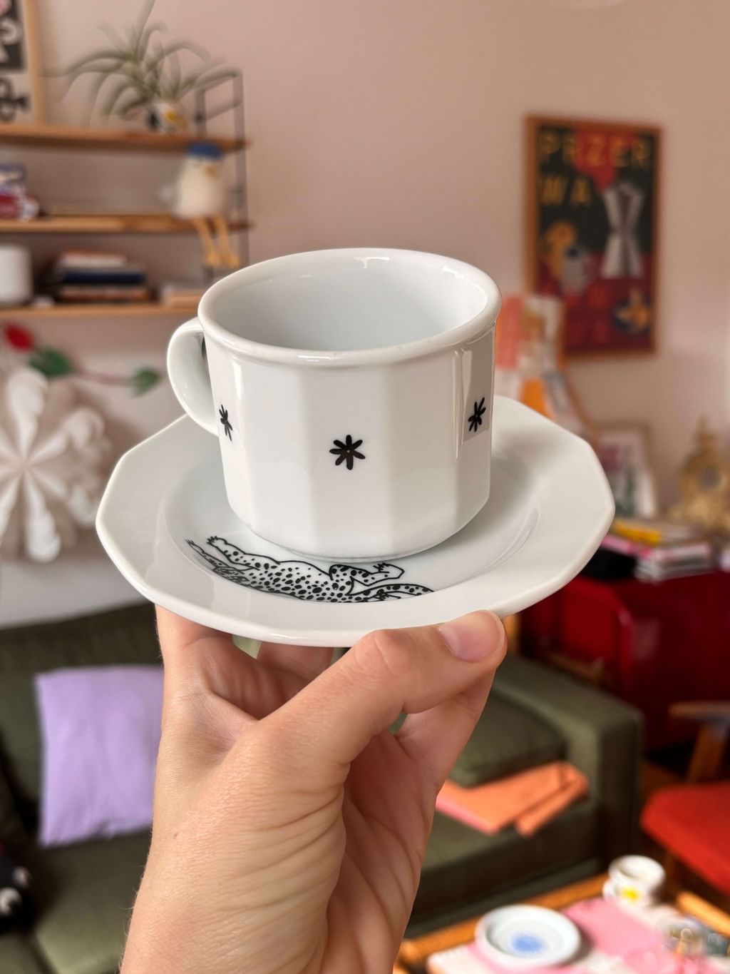 Filiżanka z tygrysem + spodek