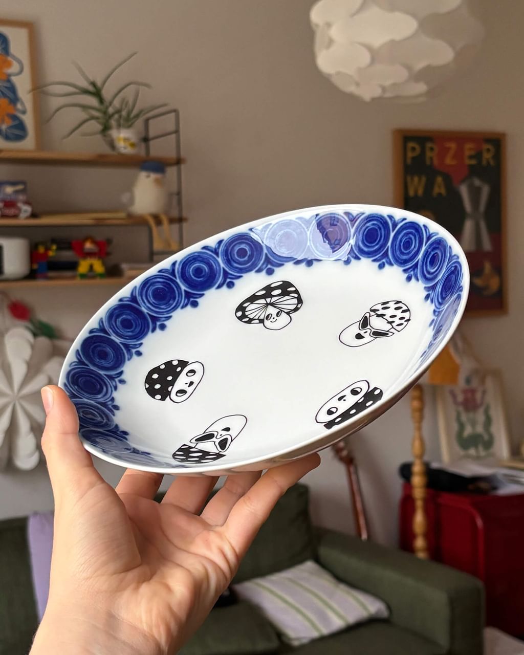 Talerz głęboki z grzybkami