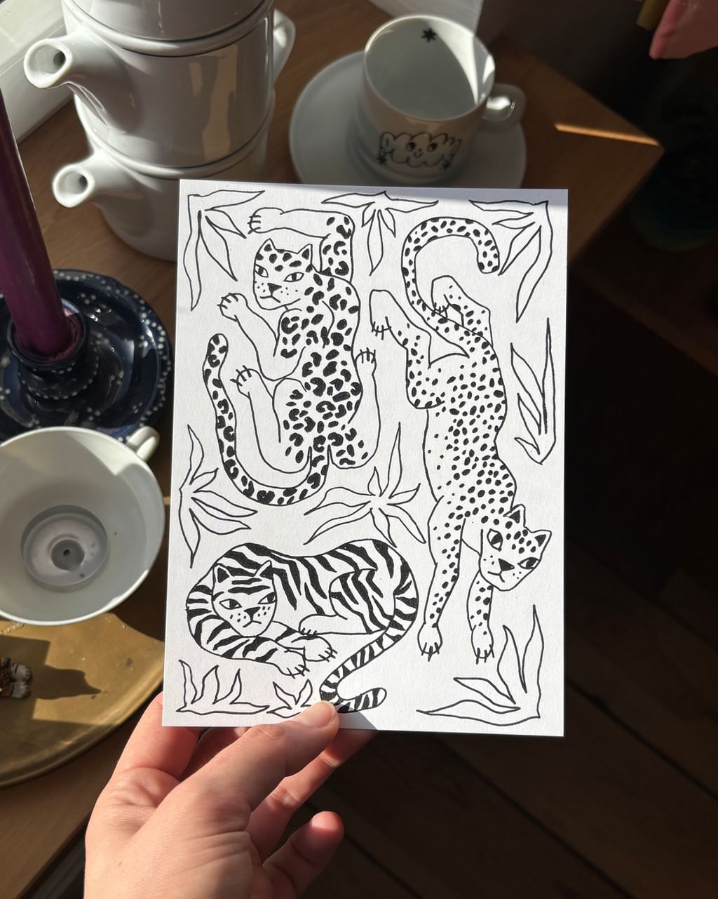 Pocztówka Dzikie Koty