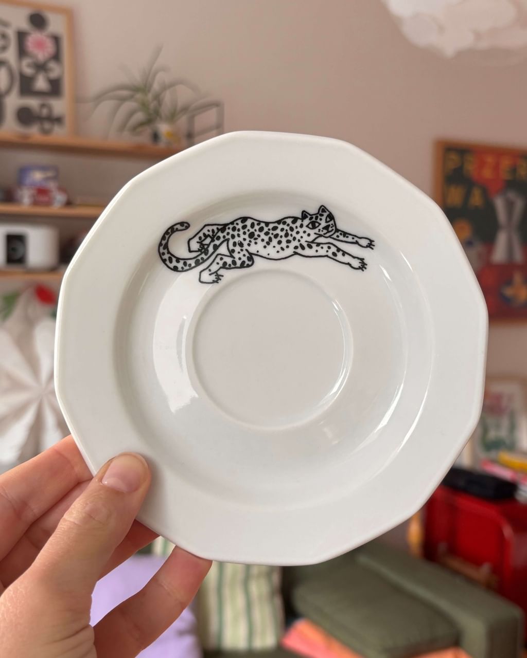 Filiżanka z tygrysem + spodek