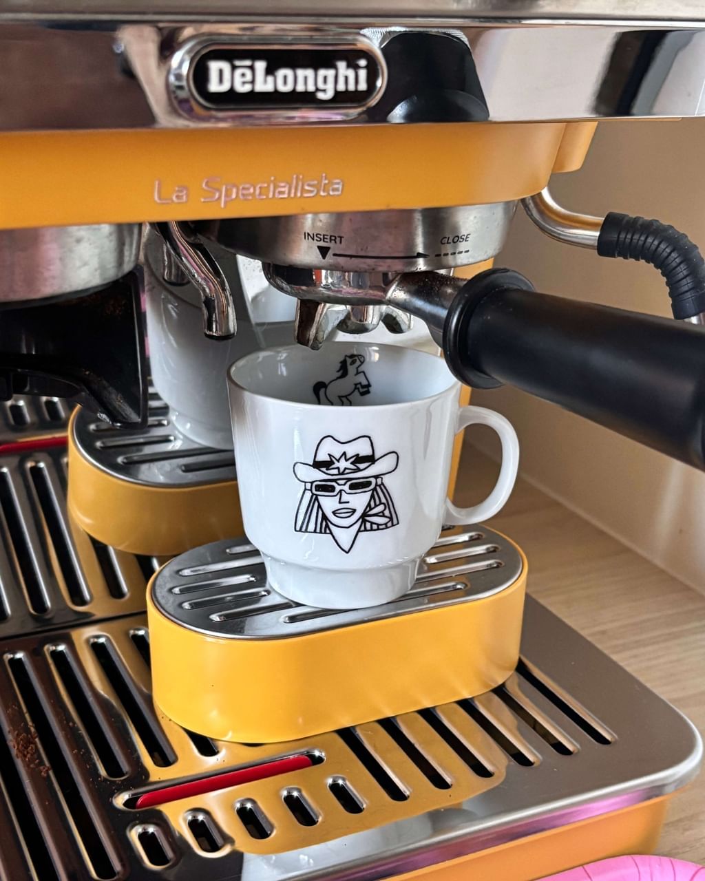 Zestaw 2 kubeczki do espresso z kowbojką