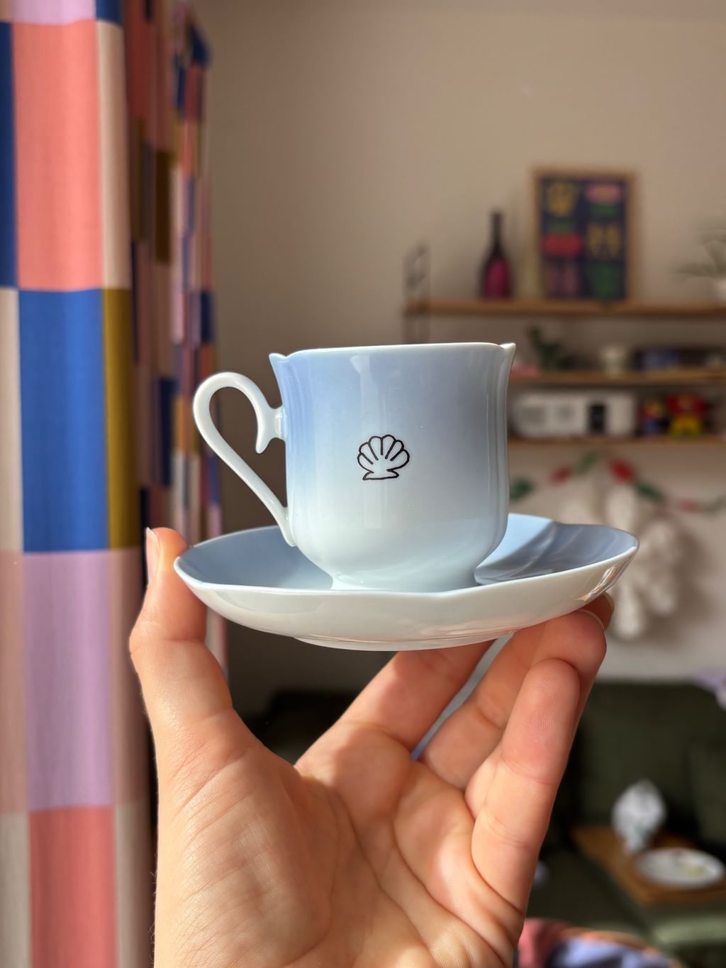 Filiżanka do espresso z foczką – błękitna