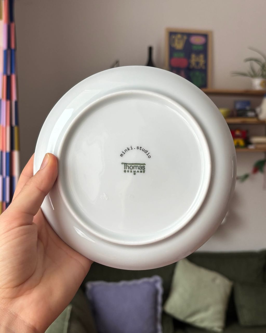 Talerzyk deserowy z łabędziami