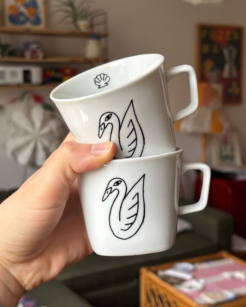 Filiżanka z łabędziem