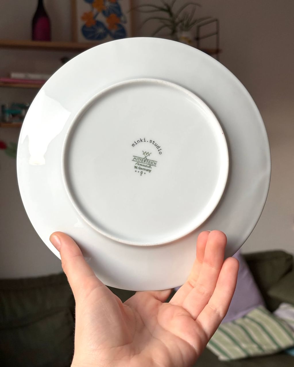 Talerz z misiem – niebieski