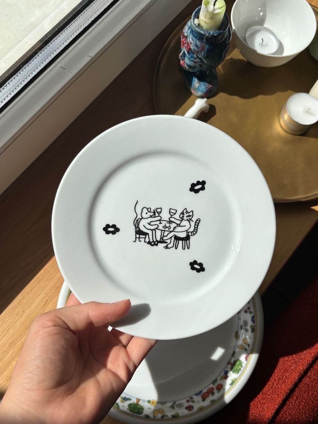 Talerzyk z kotem i myszą