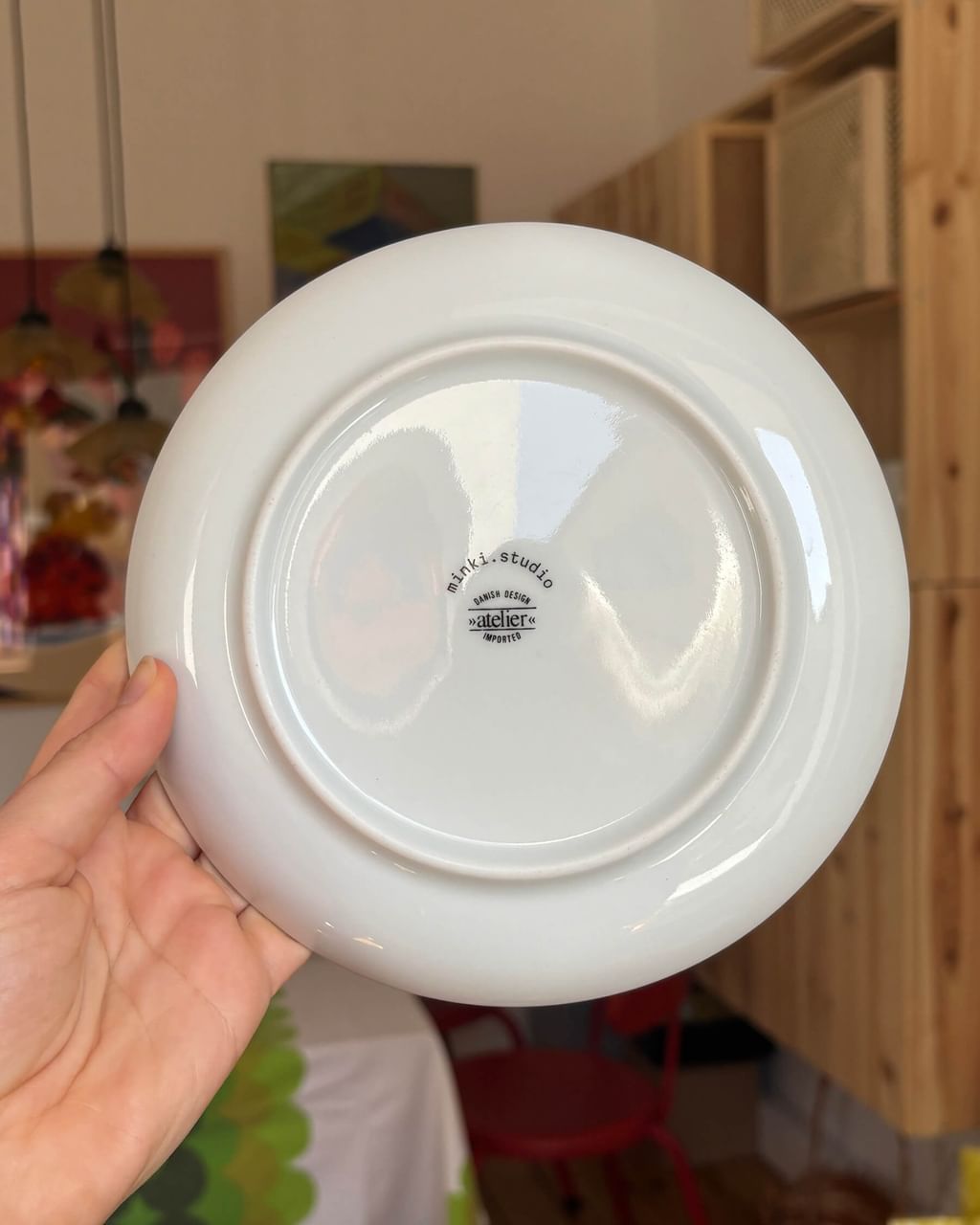 Talerz śniadaniowy grzybkiem - czarny rant