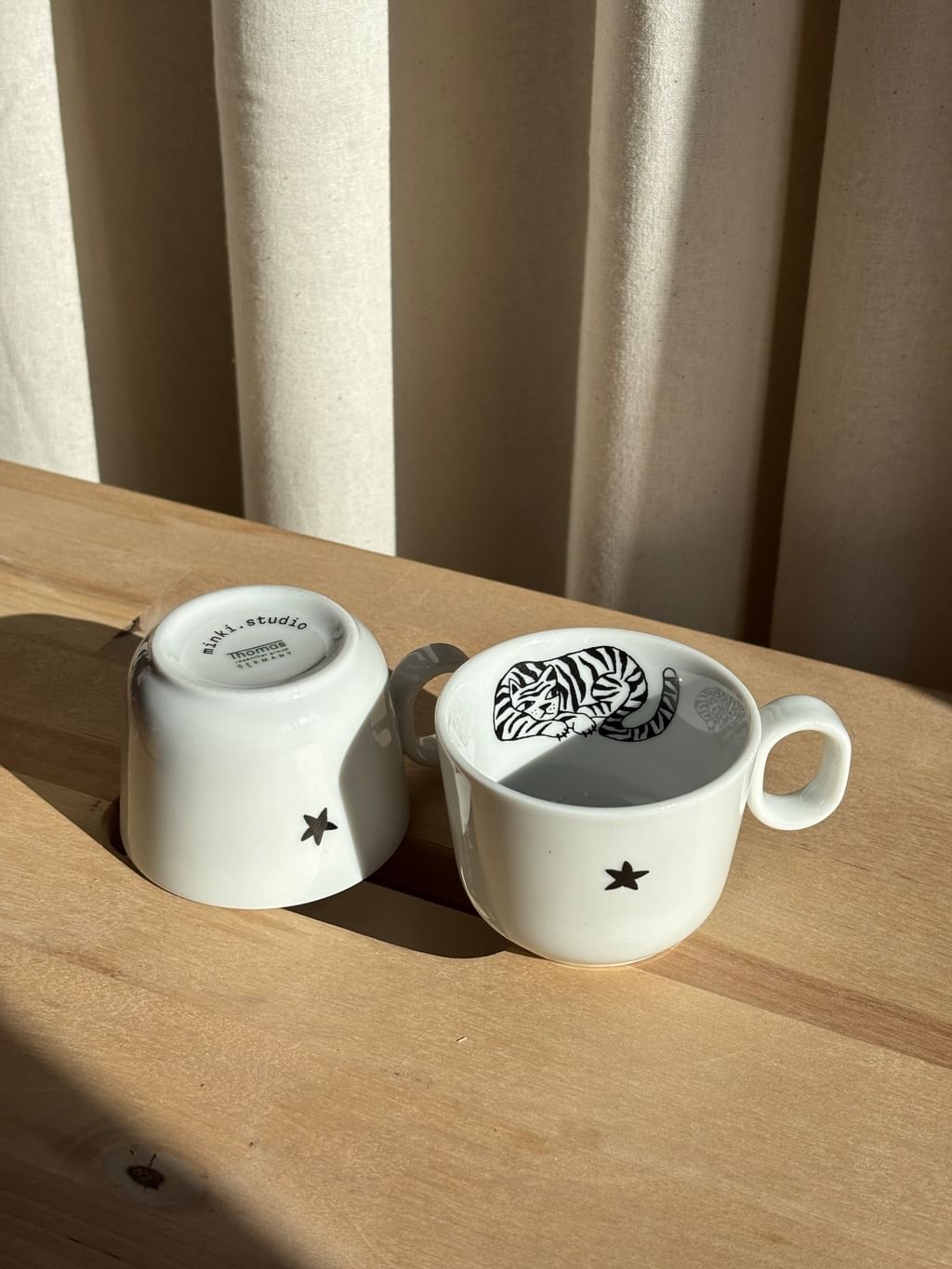 Zestaw 2 filiżanki do espresso z tygrysami