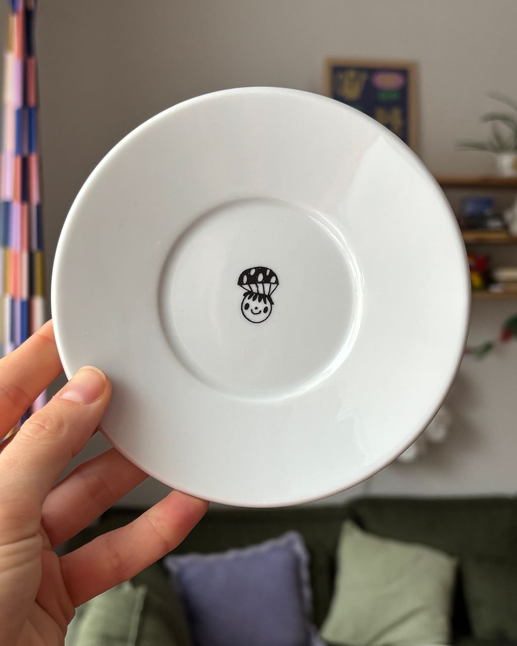 Filiżanka z grzybkami + spodek