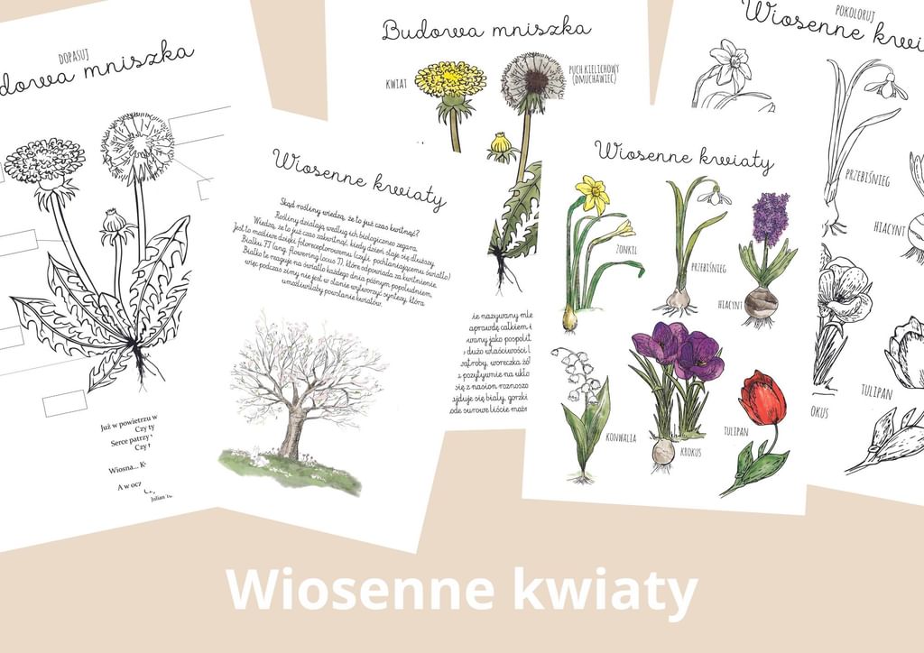 EBOOK "Jaka radosna WIOSNA" [ PDF ] kalendarz aktywności i dziennik obserwacji przyrody