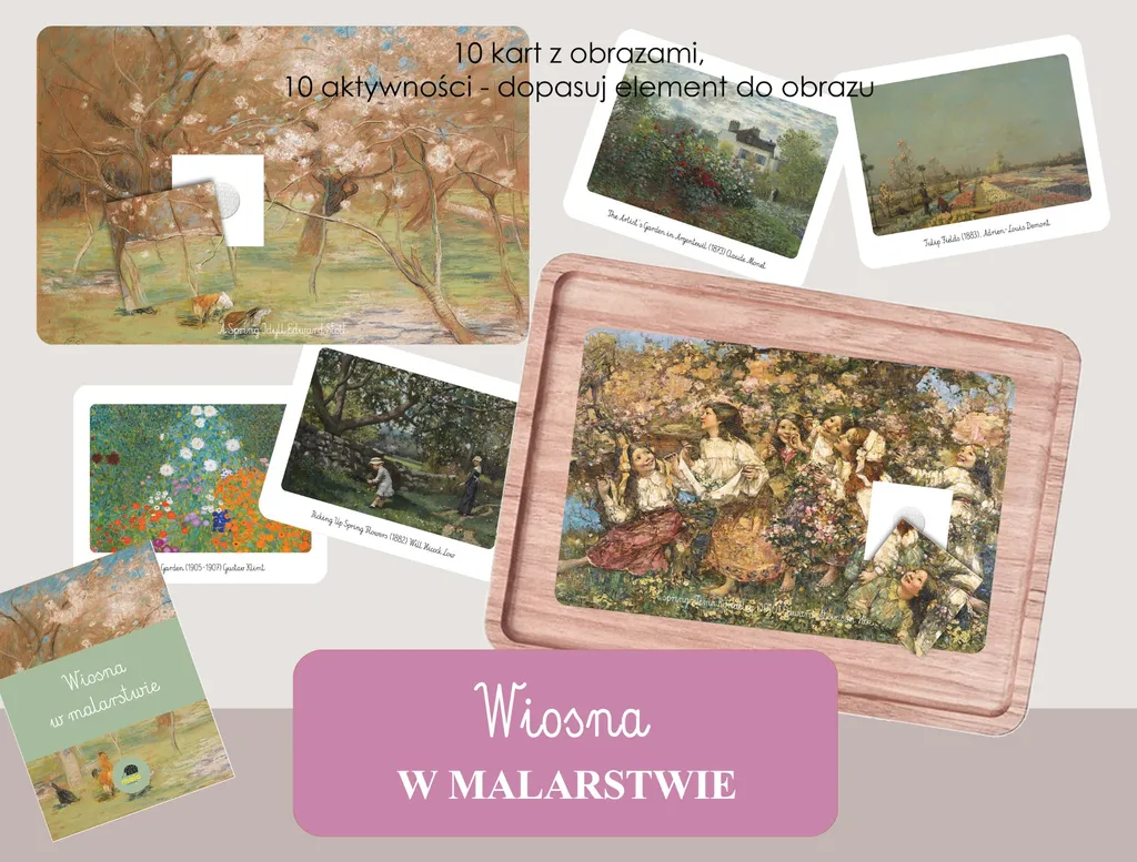 PAKIET 4 - Na 4 pory roku - wiosna, lato, jesień, zima w malarstwie