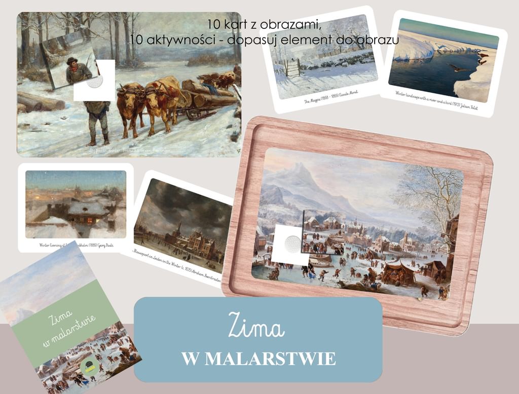 PAKIET 4 - Na 4 pory roku - wiosna, lato, jesień, zima w malarstwie