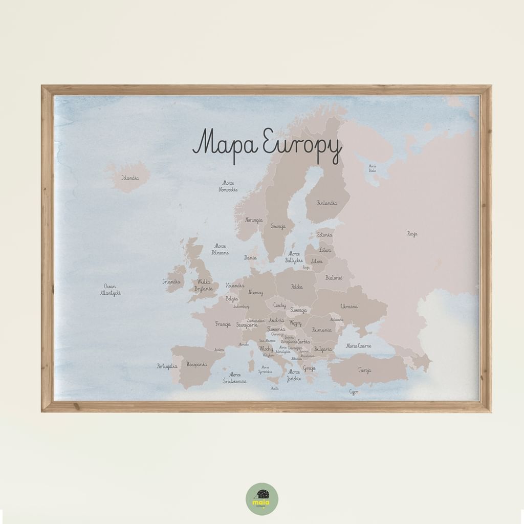 Plakat edukacyjny Mapa Europa