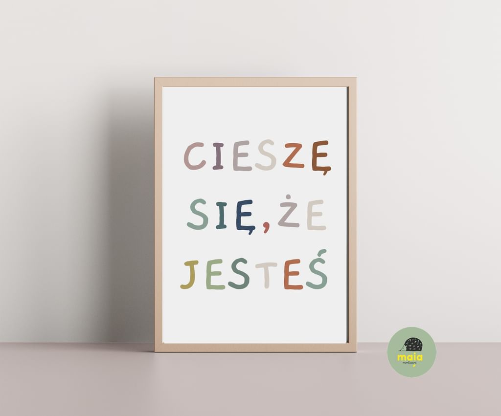 Plakat Cieszę się, że jesteś