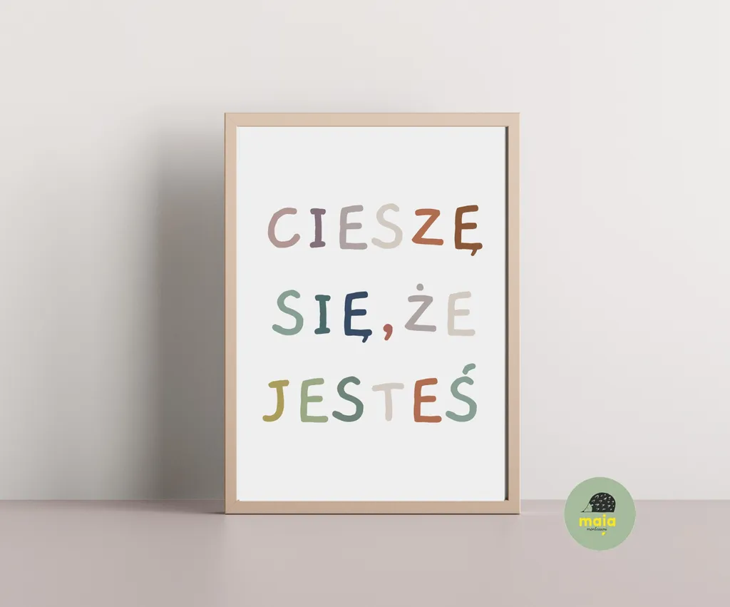Plakat Cieszę się, że jesteś