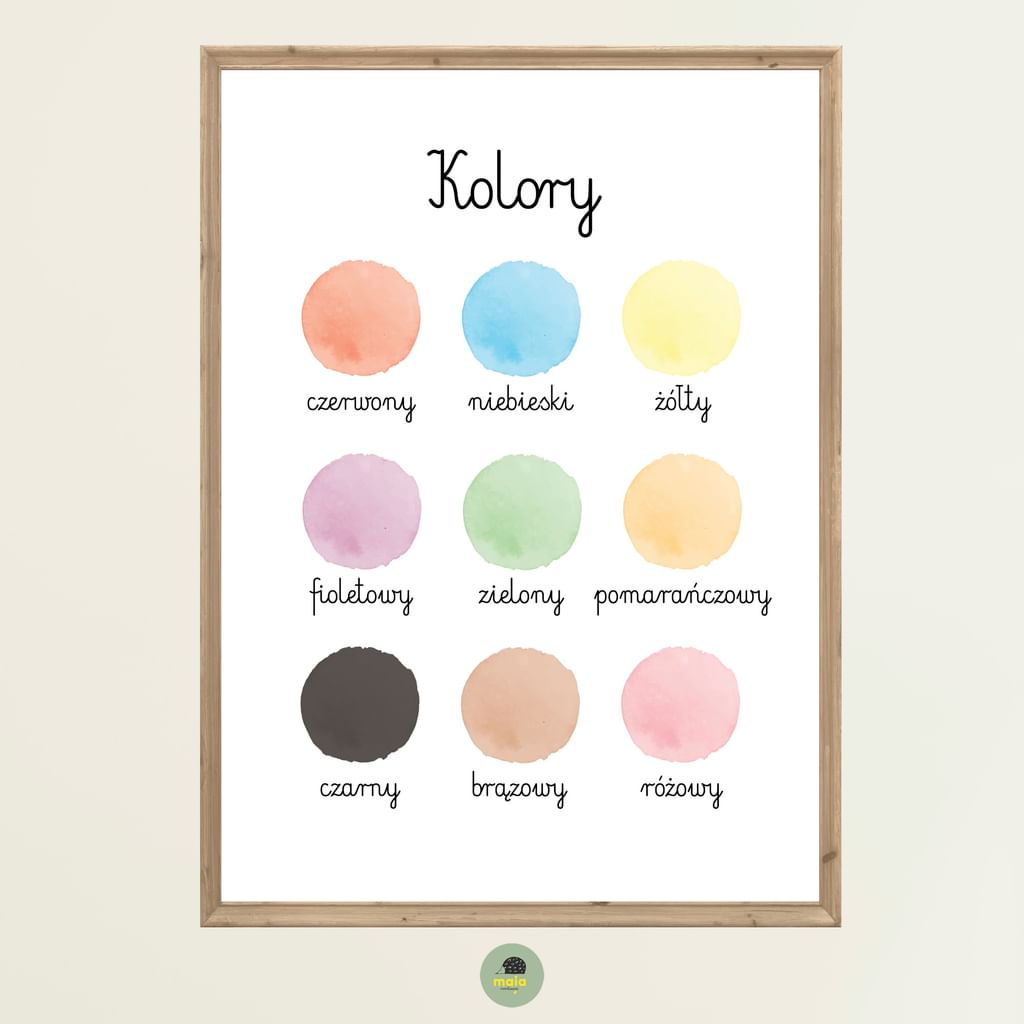 Plakat edukacyjny Kolory