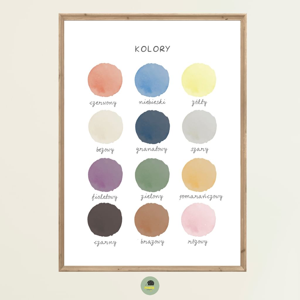 Plakat edukacyjny Kolory