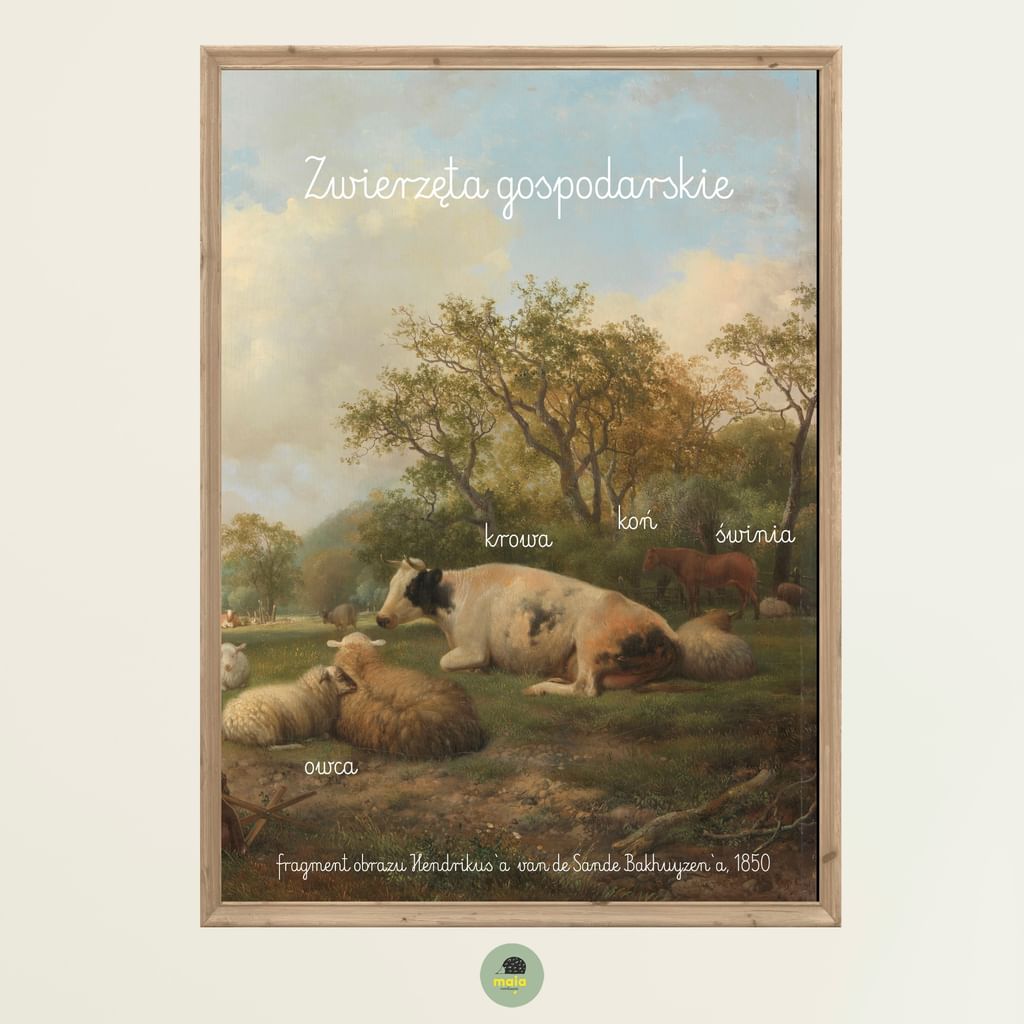 Plakat Zwierzęta Gospodarskie Art