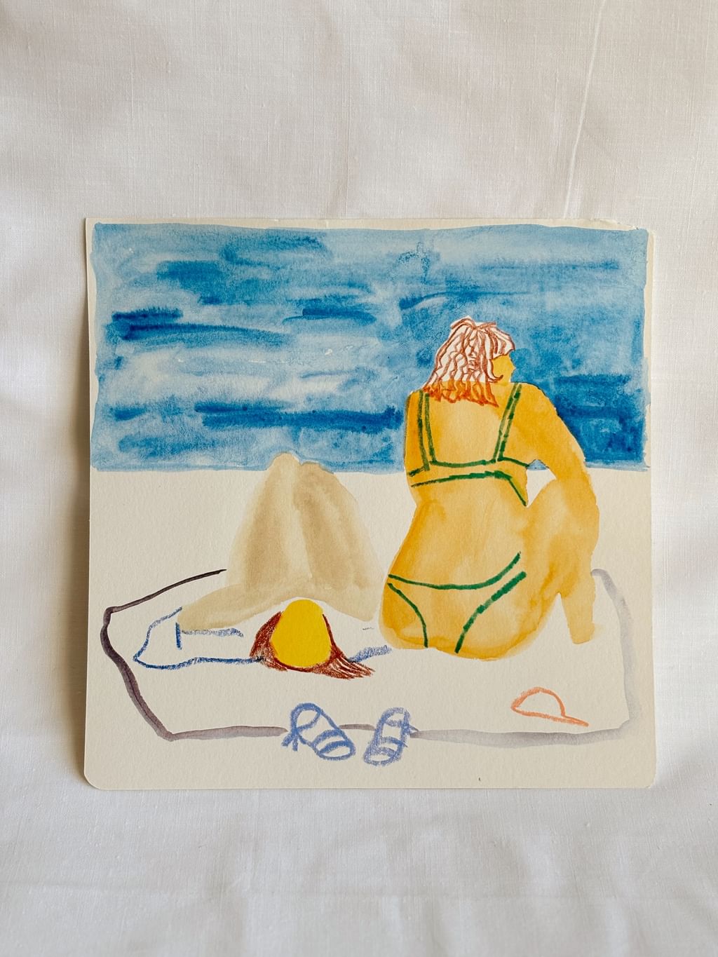 Sketch "Girls on the beach" 2