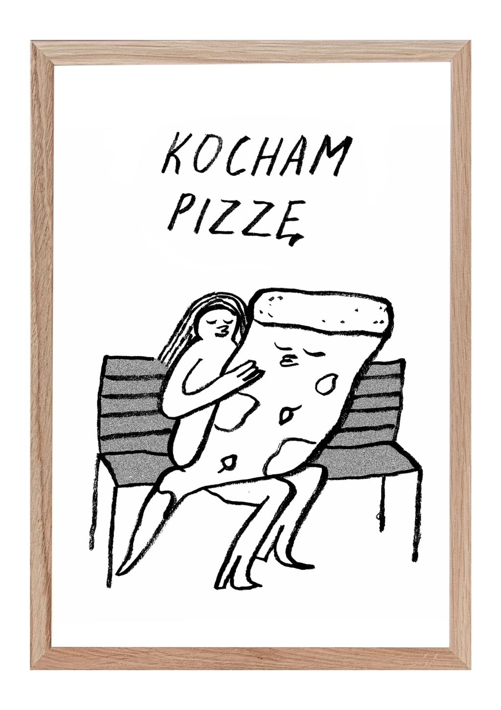Plakat "Kocham pizzę" A4 