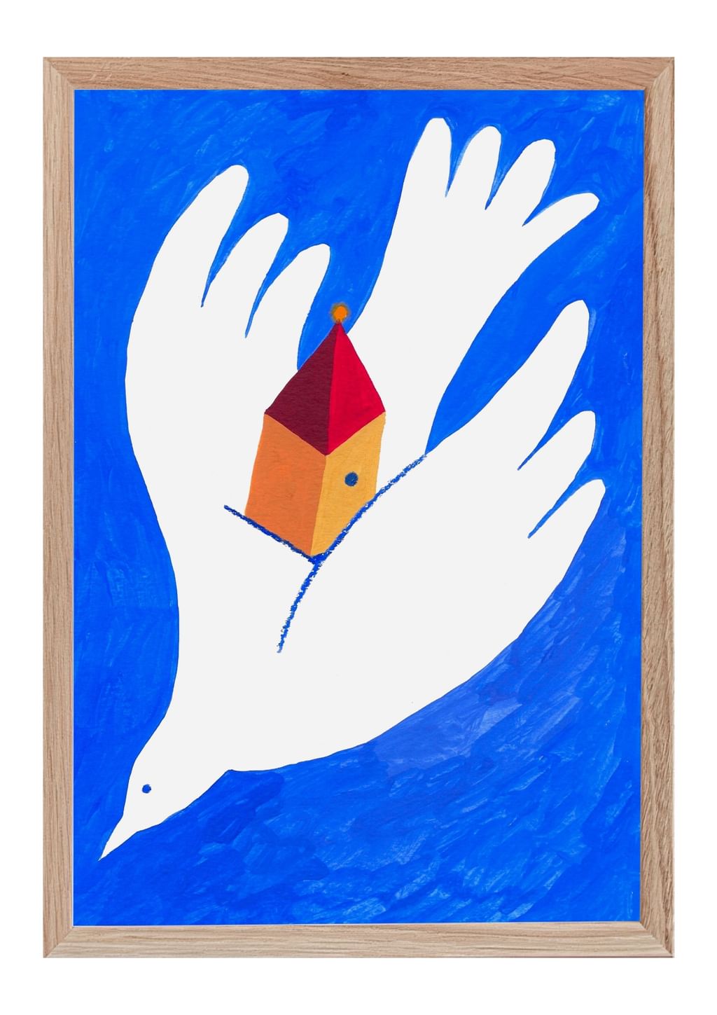 Plakat "Ptak z domem" A3