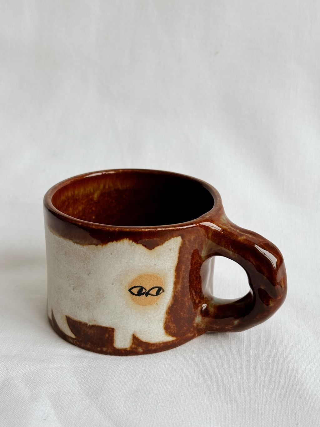 Kubek ceramiczny mini z kotem 