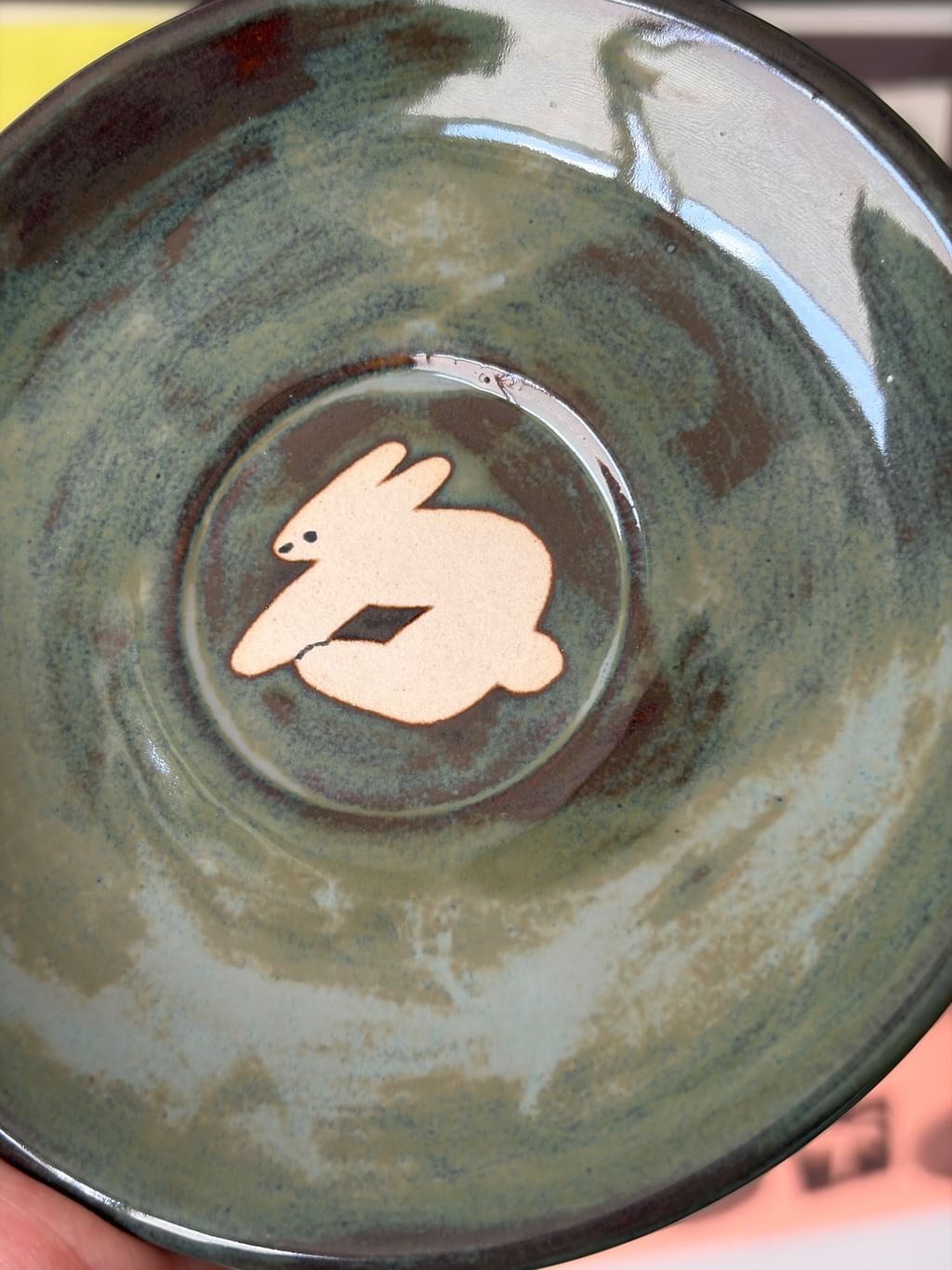 Talerz ceramiczny mini z królikiem