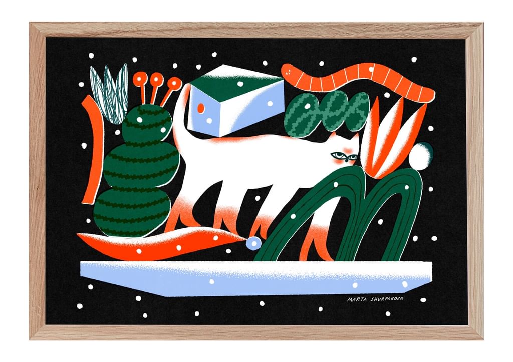 Plakat "Snow cat" A3