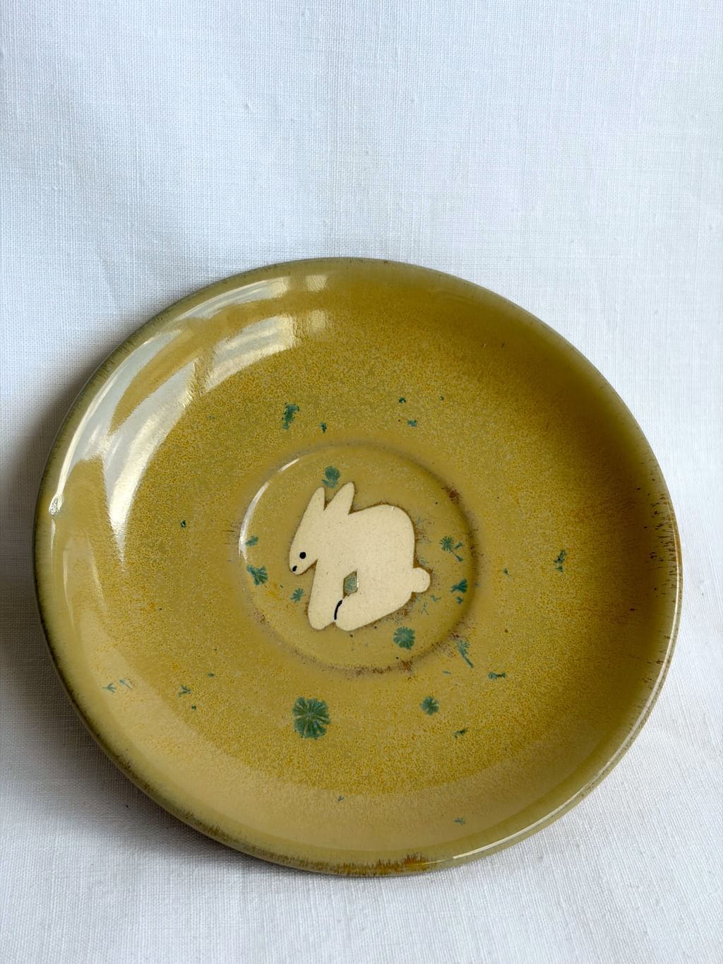 Talerz ceramiczny mini z królikiem