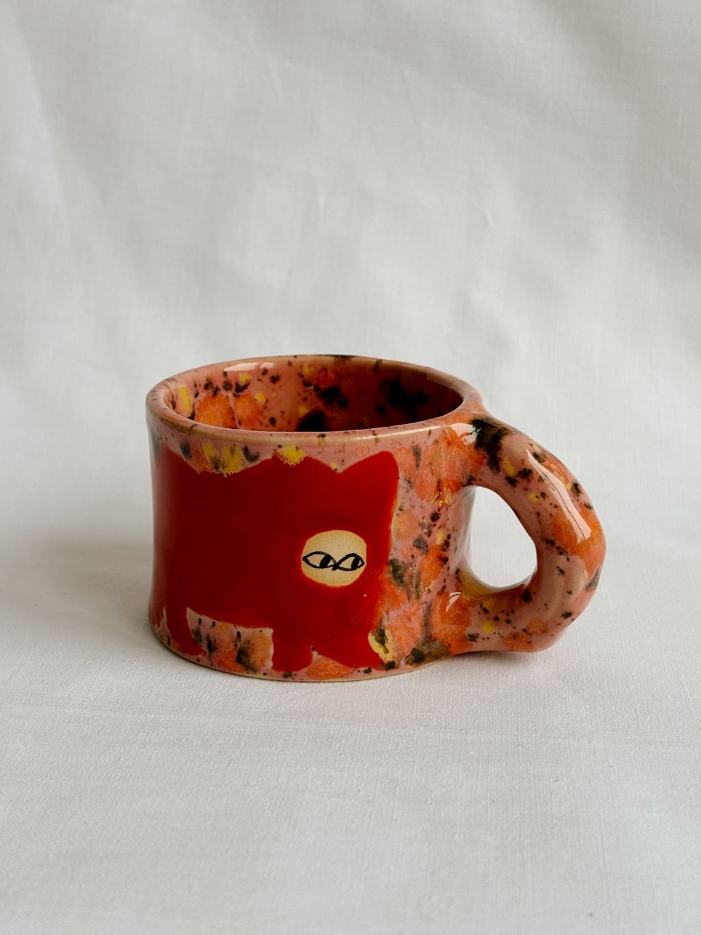 Kubek ceramiczny mini z kotem  