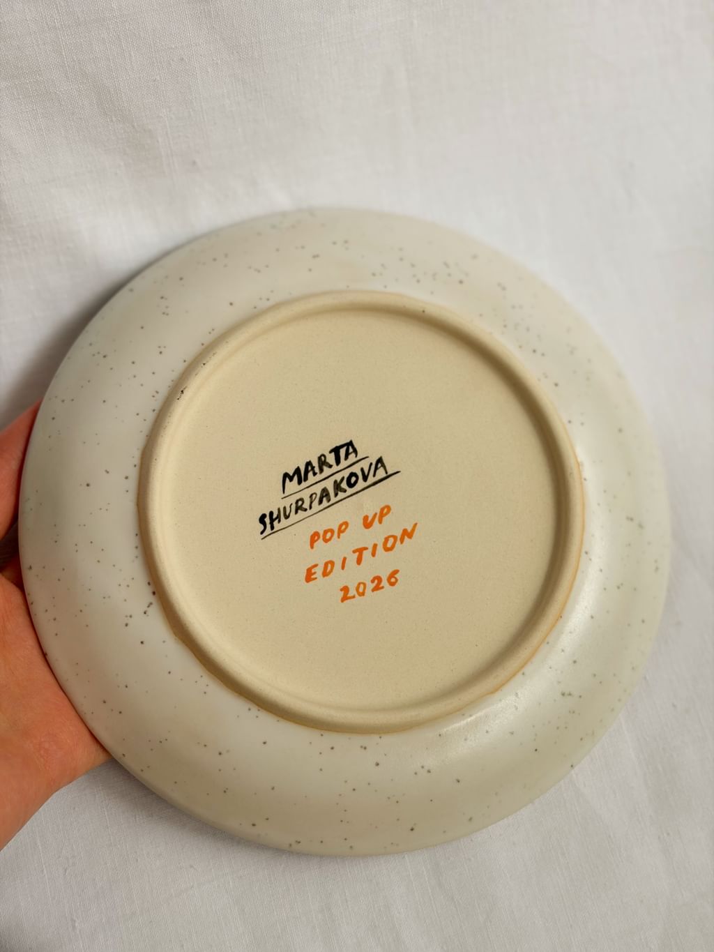 Talerz ceramiczny z łabędziem PopUp