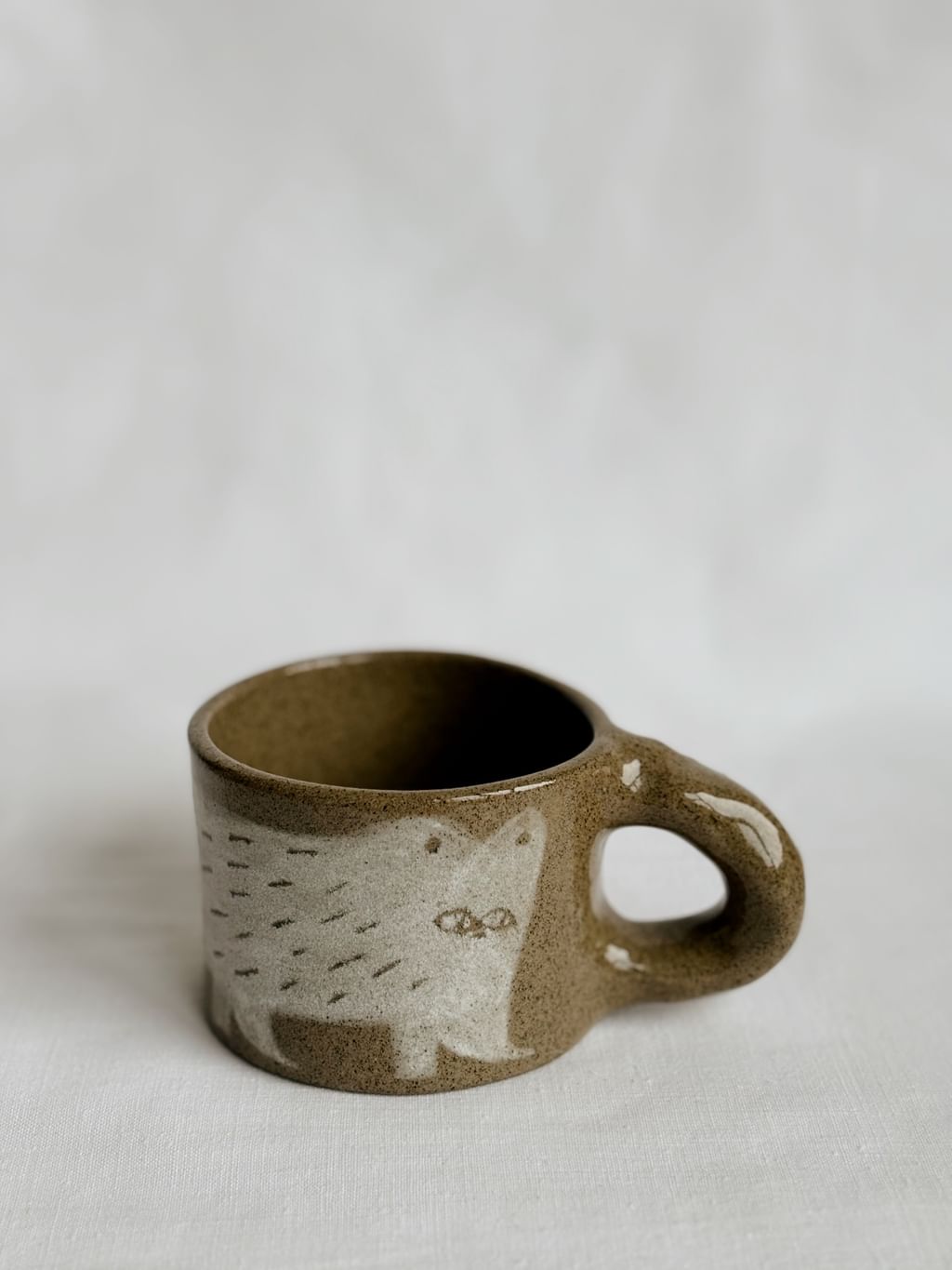 Kubek ceramiczny mini z kotem