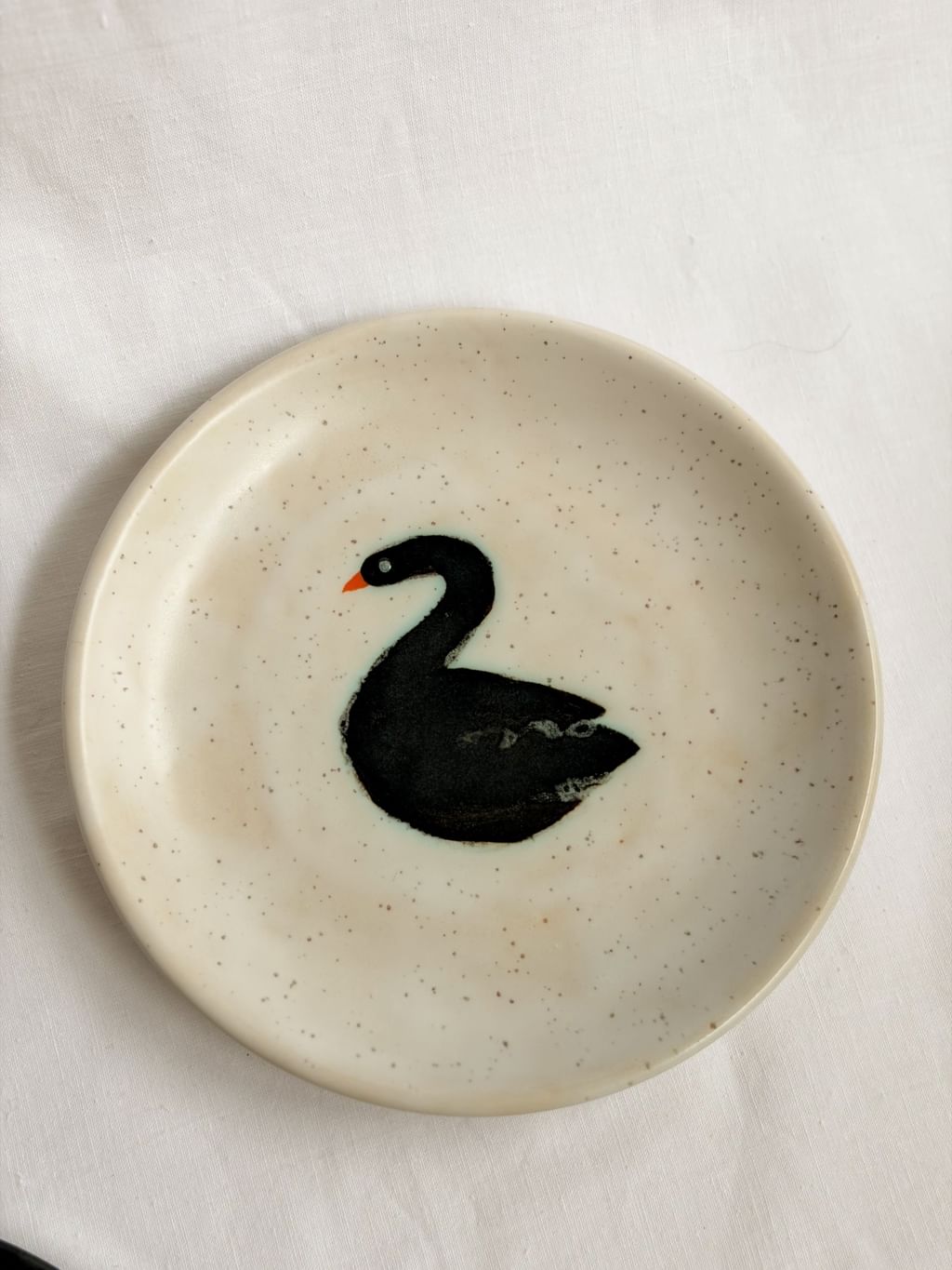 Talerz ceramiczny z łabędziem PopUp