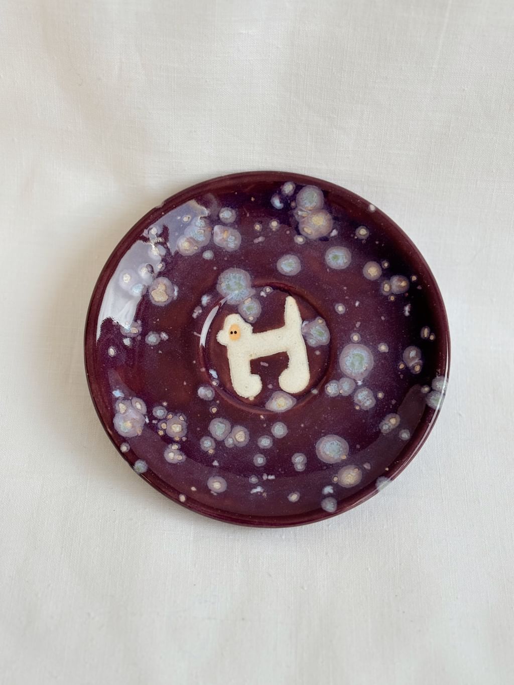 Talerz ceramiczny mini z małpą