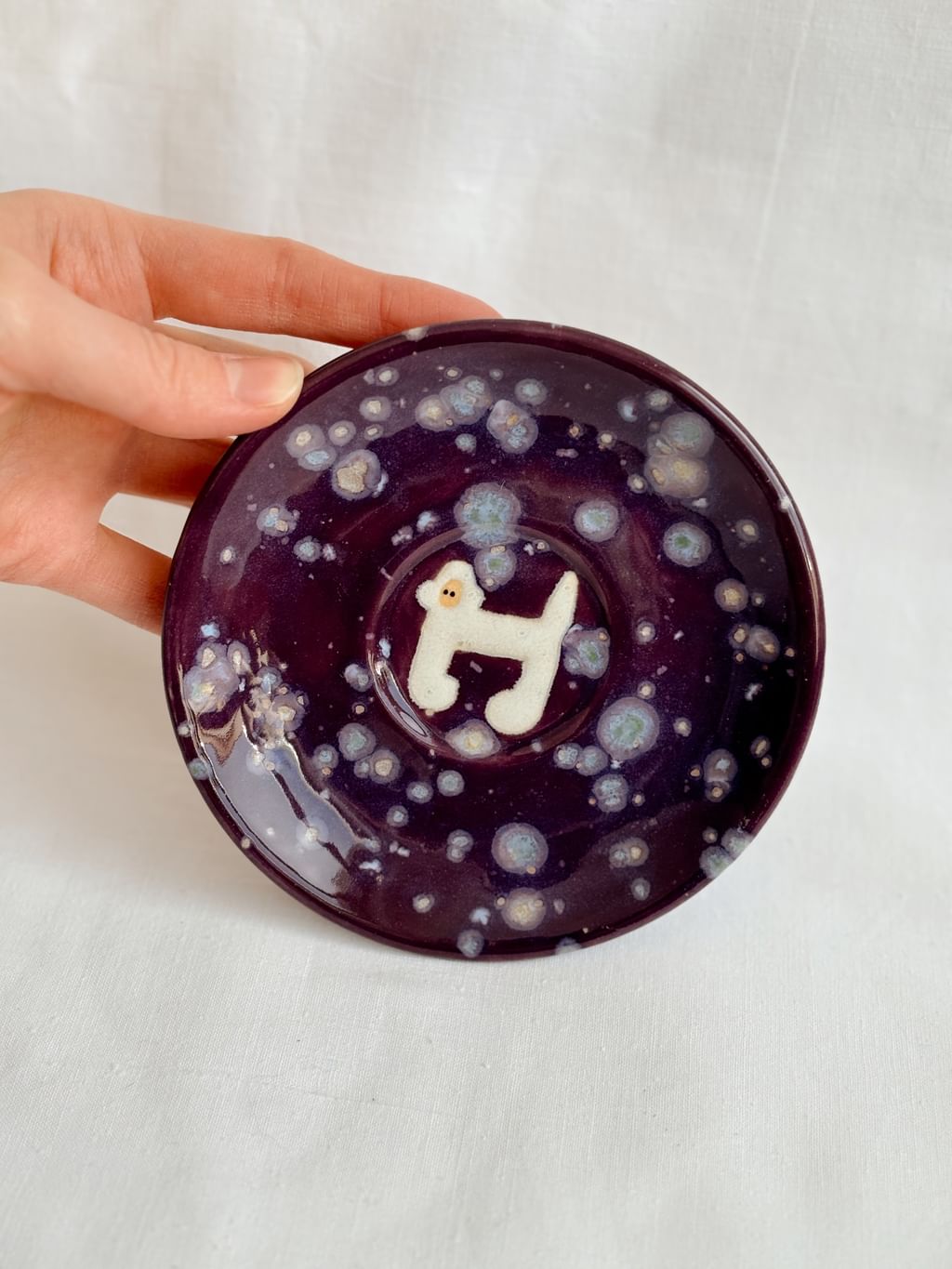 Talerz ceramiczny mini z małpą