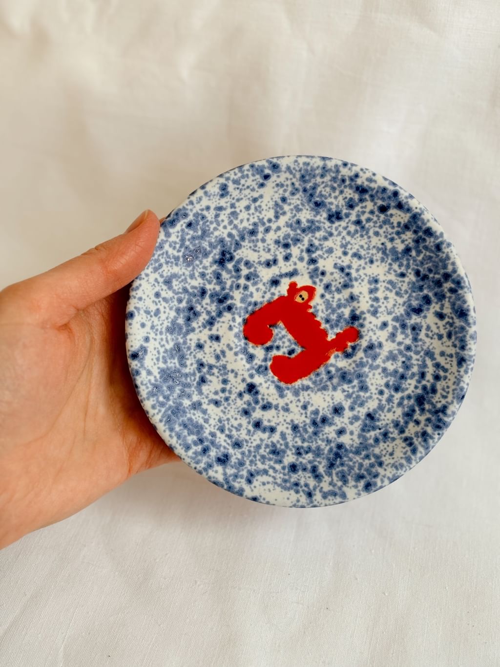 Talerz ceramiczny mini z małpą