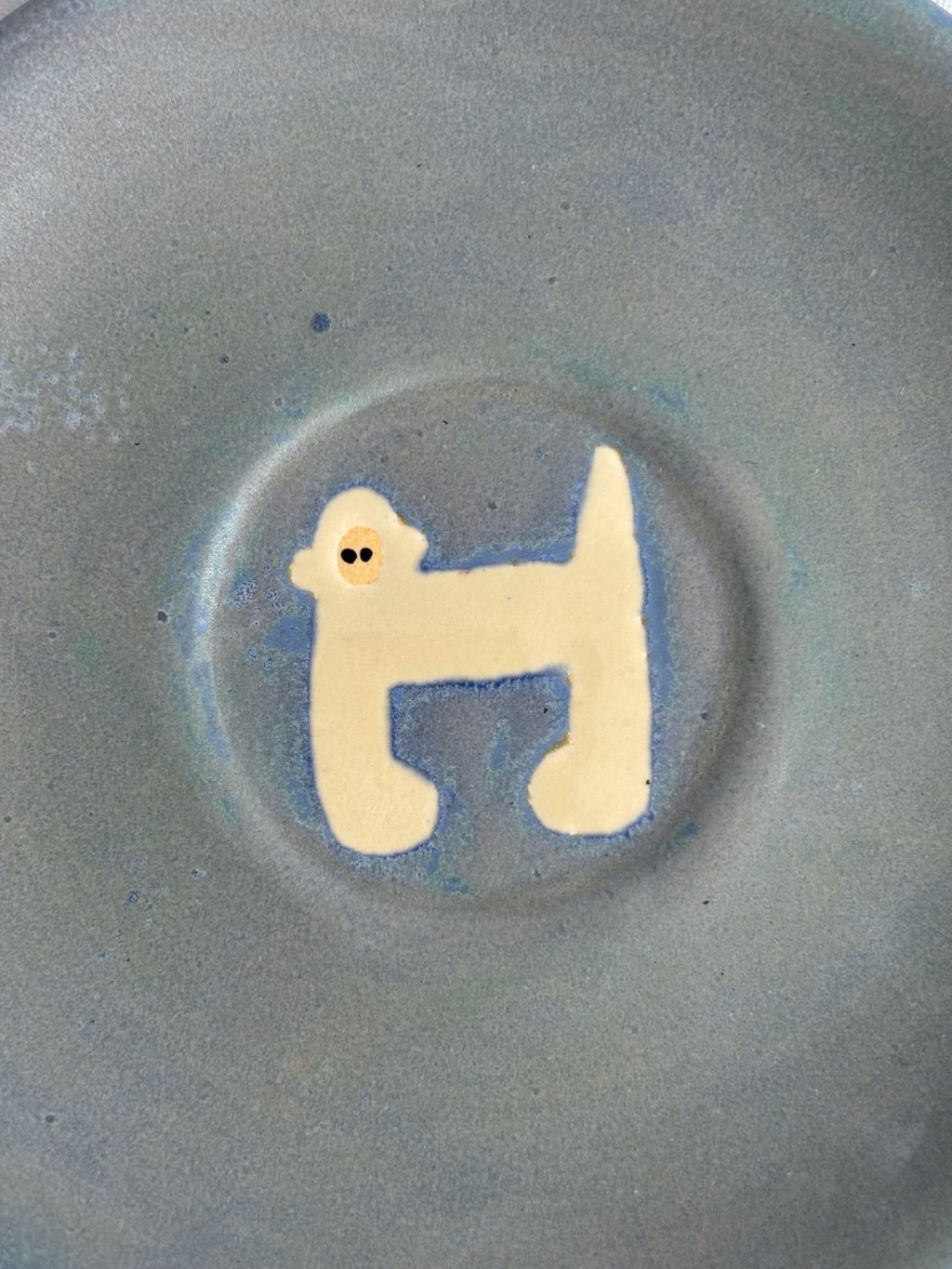 Talerz ceramiczny mini z małpą 