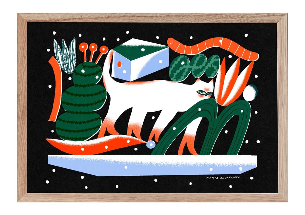 Plakat "Snow cat" A4