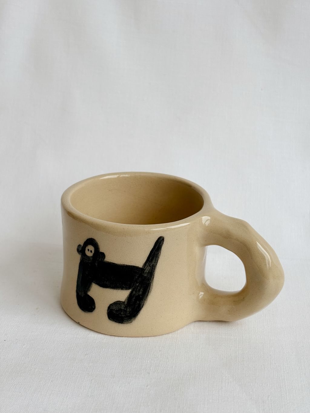 Kubek ceramiczny mini z małpą