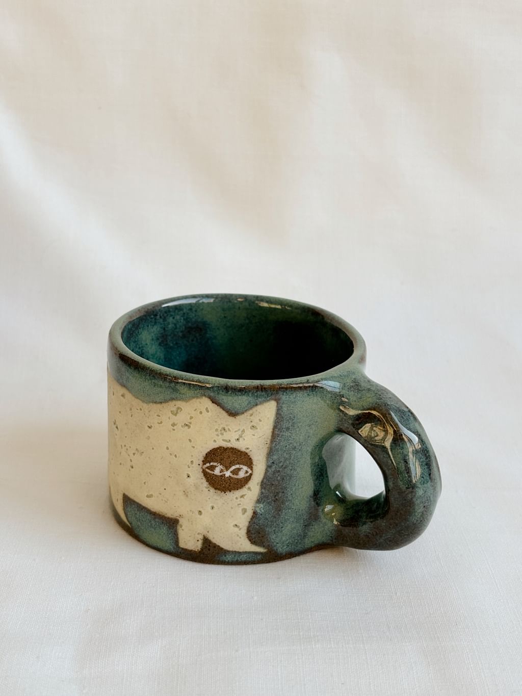 Kubek ceramiczny mini z kotem 