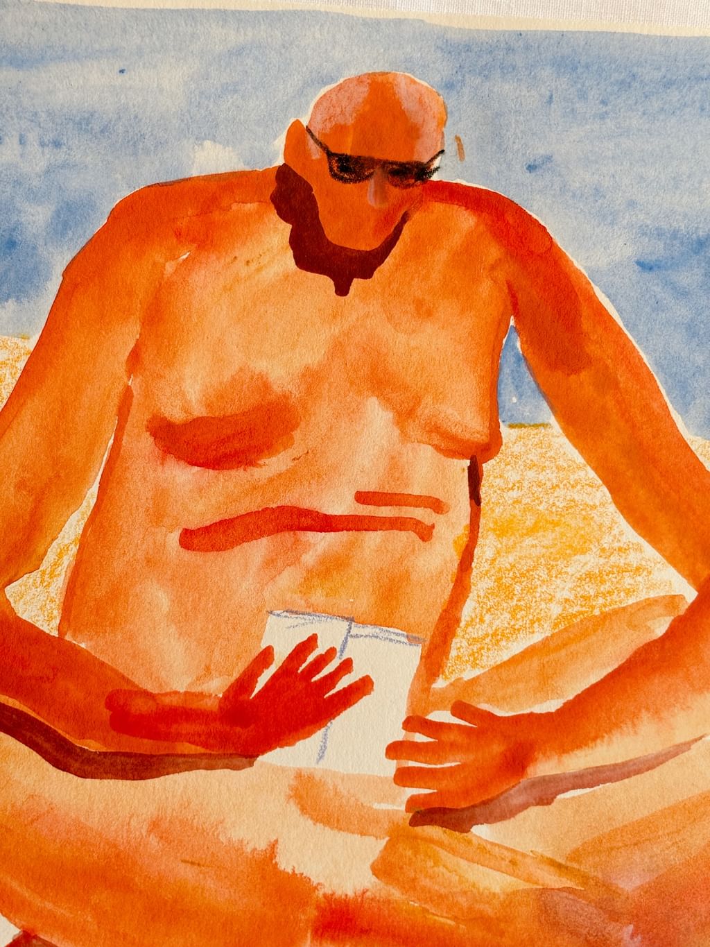 Sketch "Man on the beach"