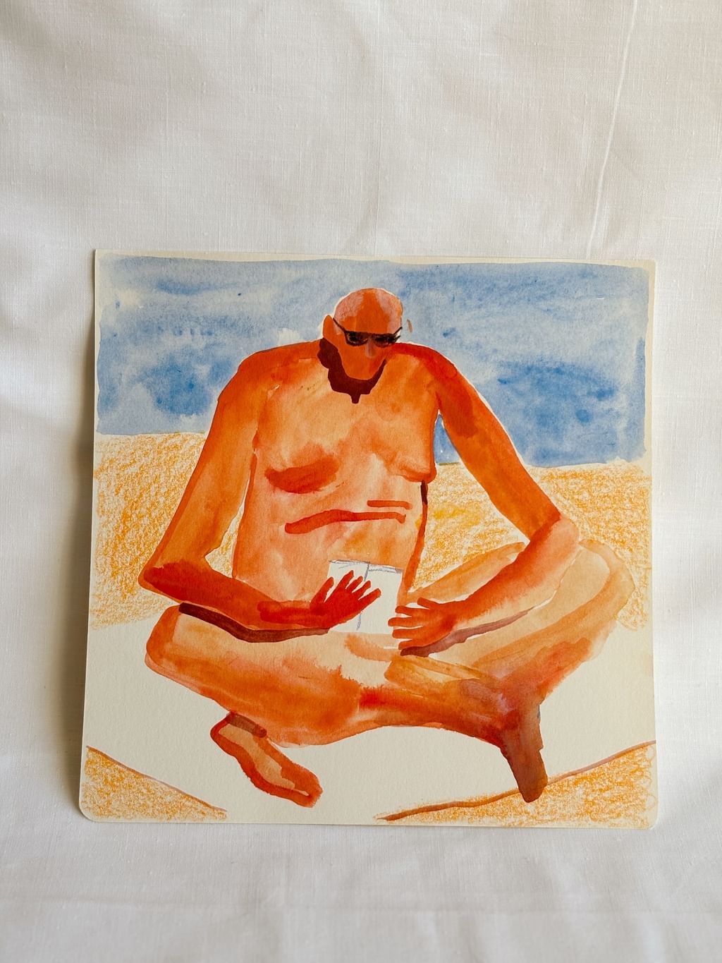 Sketch "Man on the beach"